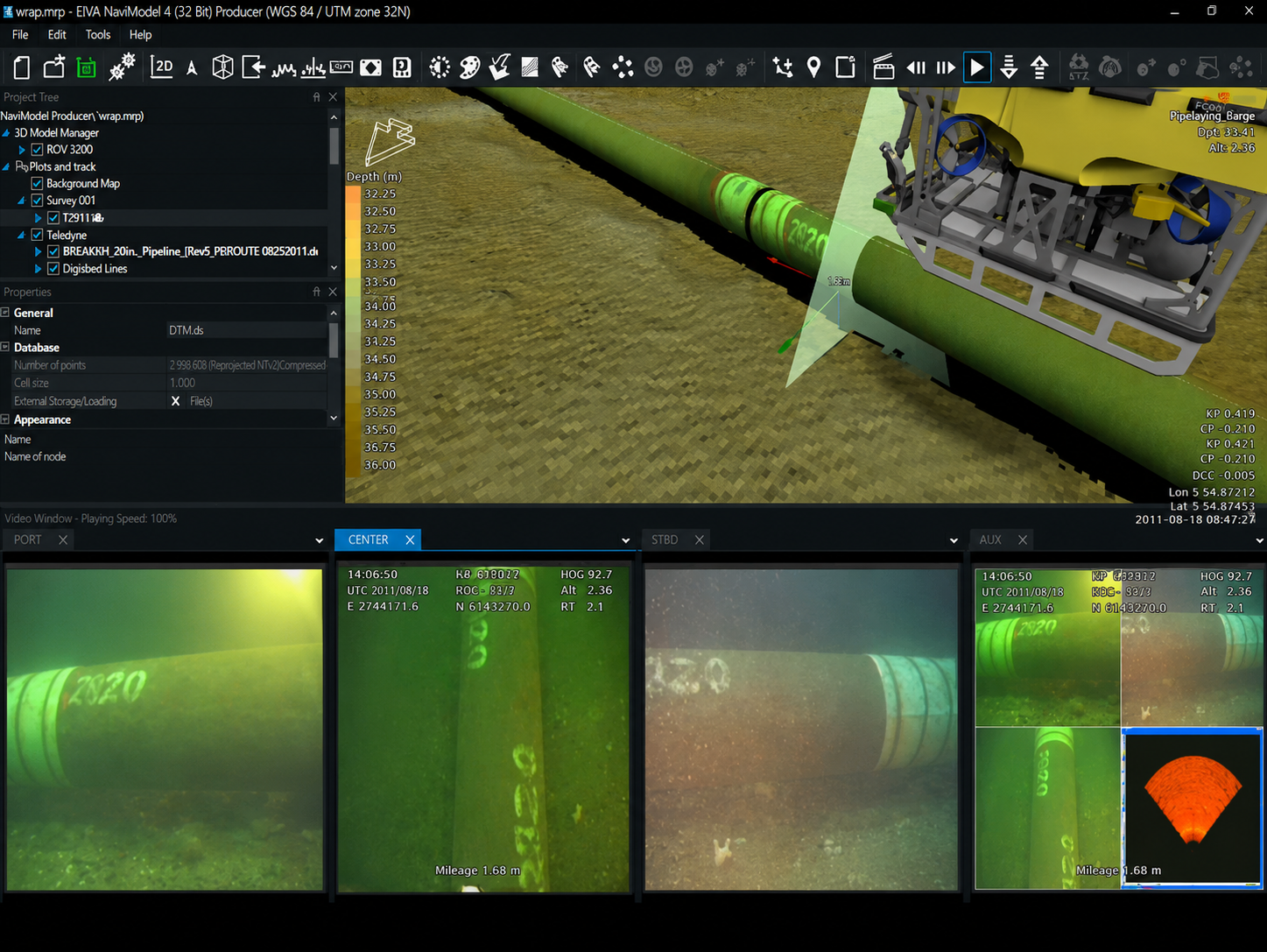 EIVA NaviModel 3D pipeline inspection software