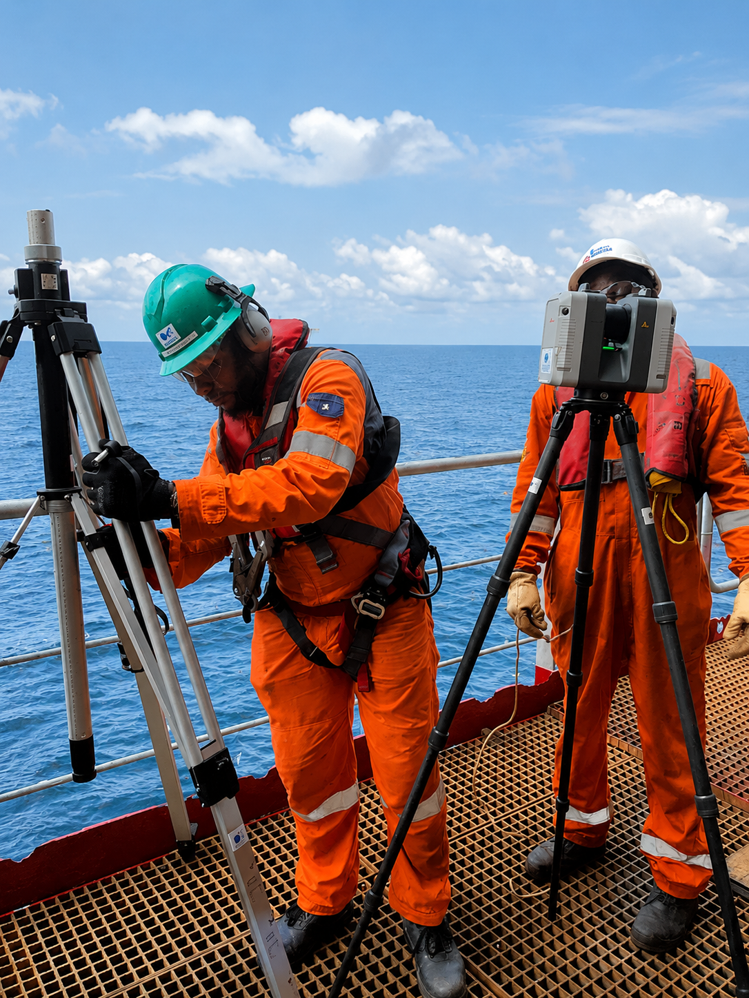 Laser scanning survey on an offshore platform