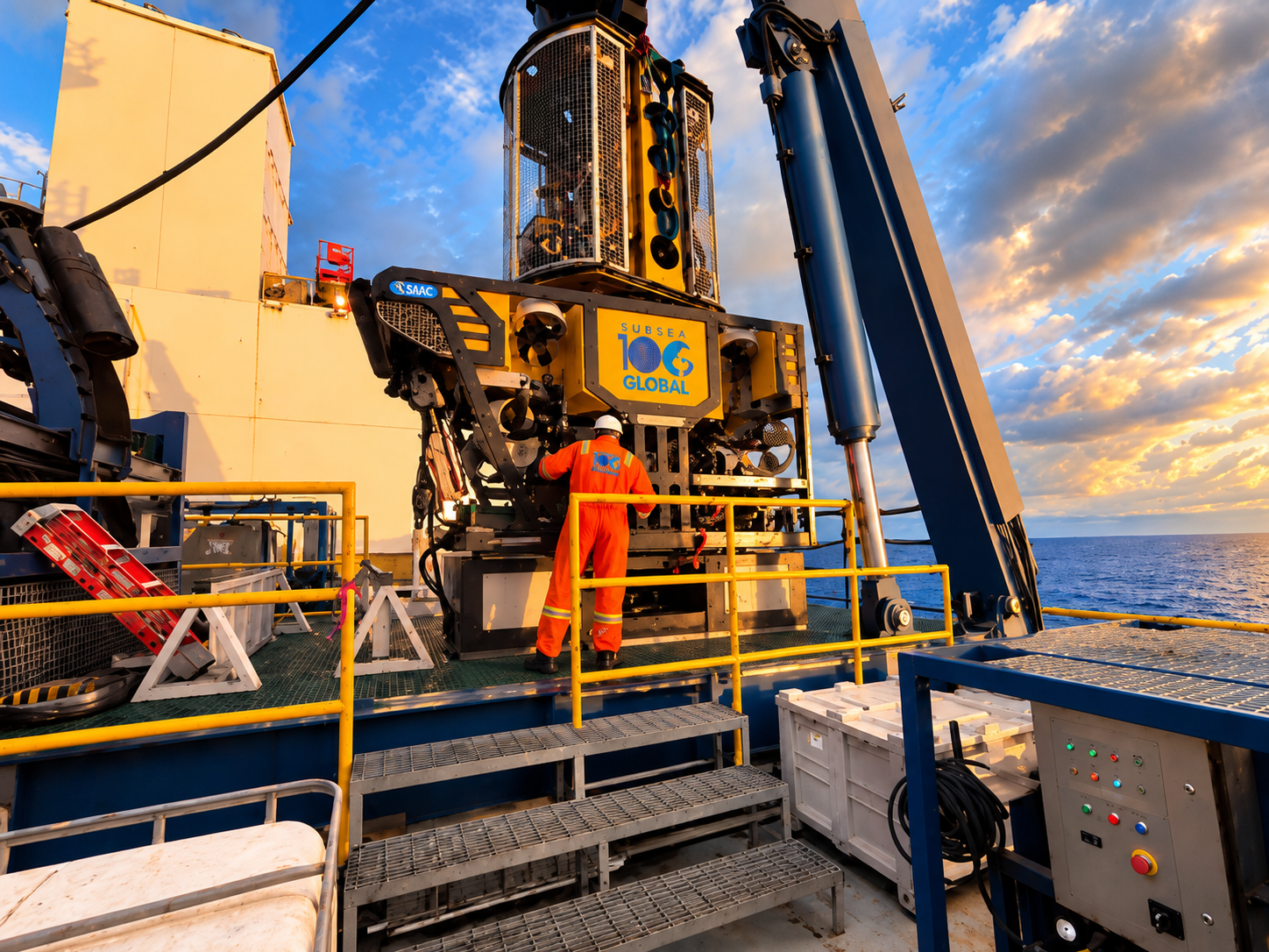 ROV spread rigged on deck for an IRM campaign