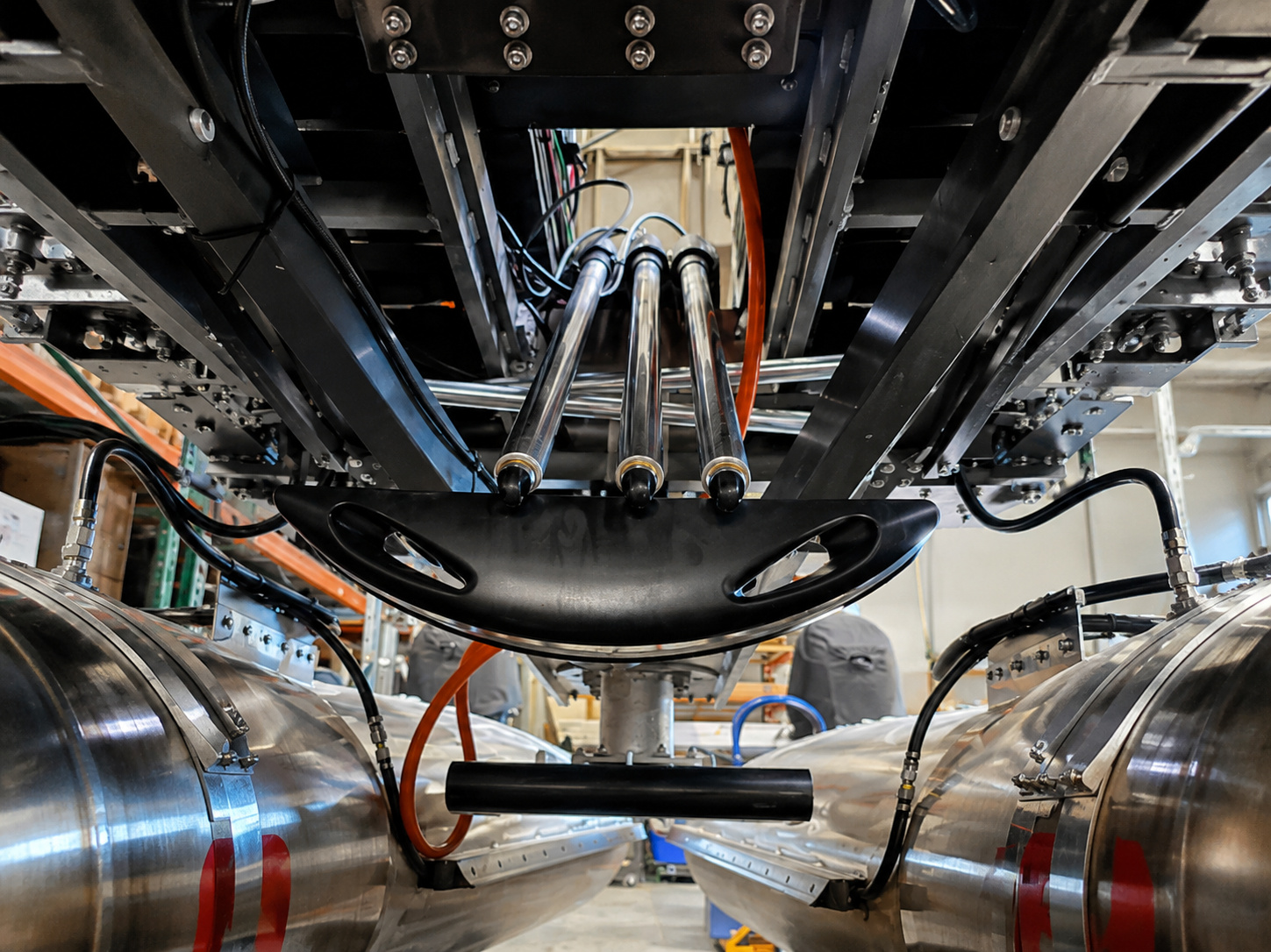 Underside detail of ROV tooling skid